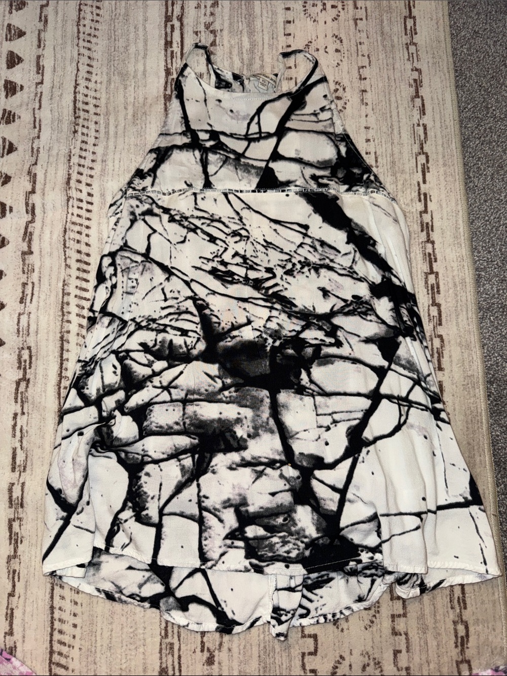 Calvin Klein Black & White sleeveless top with cut outs